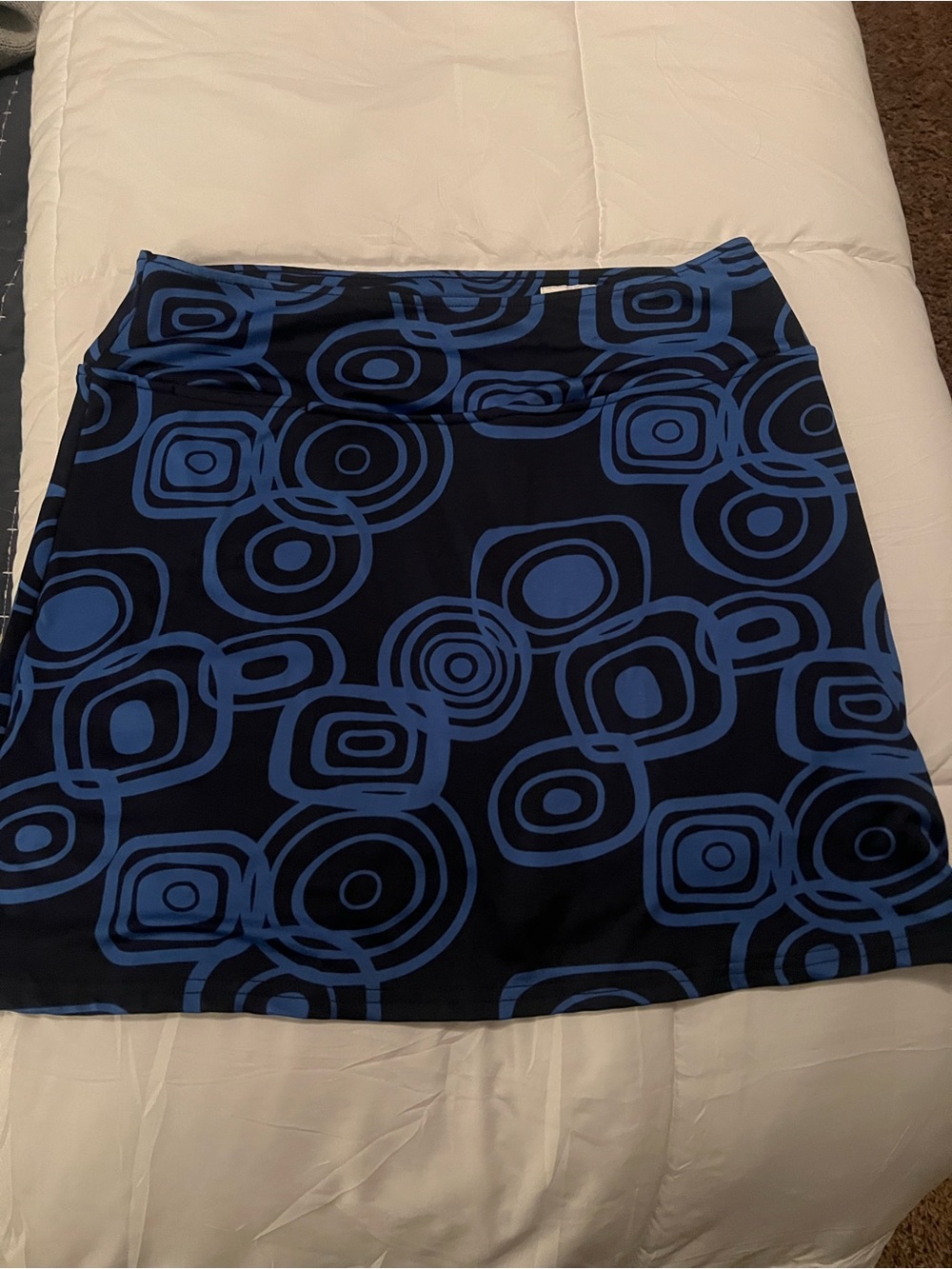Golfitini skirt- Navy Blue Geometric Print